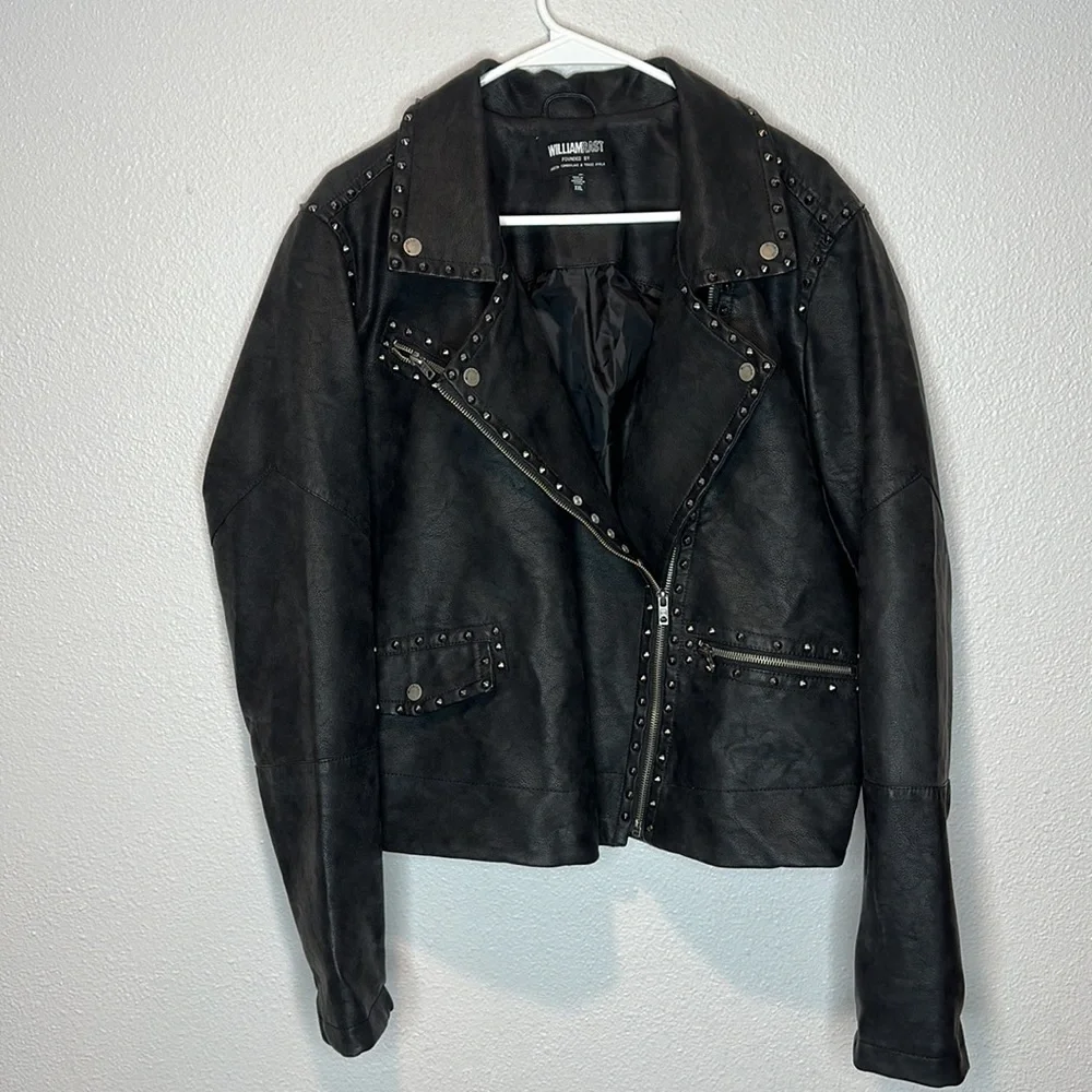William Rast Faux Leather Jacket - w/Justin Timberlake & Trace Ayala sz XXL